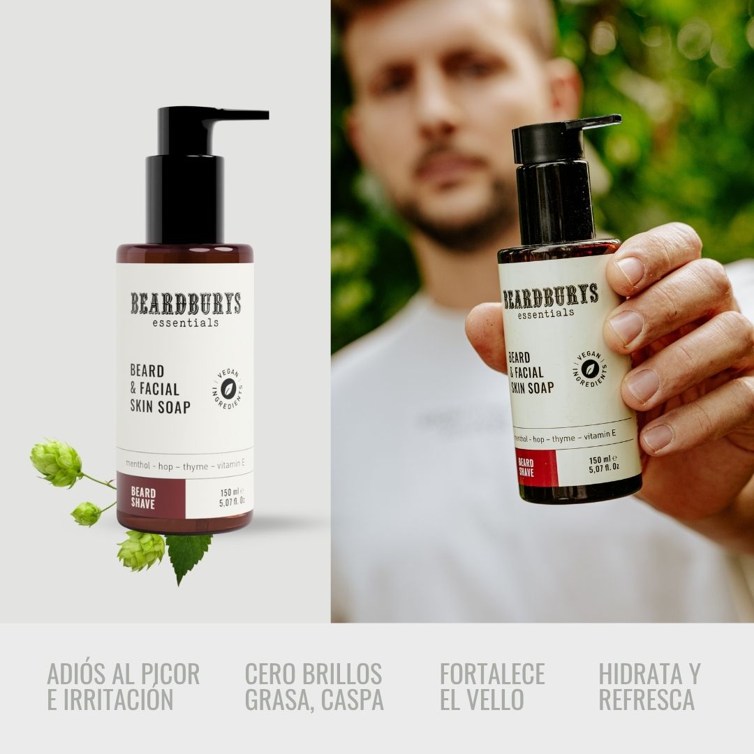 Beardburys Essentials Szakáll- és arctisztító